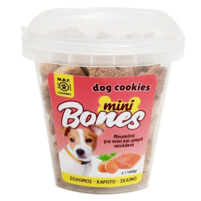 MBF 204 - Μπισκότα Mini Bones (κοκκαλάκι) με σολομό, καρότο, σέλινο